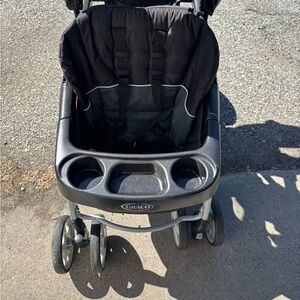 Black Stroller with Cup Holders